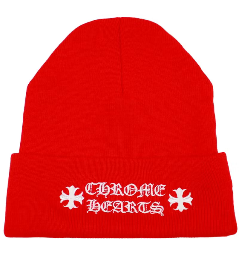 Chrome Hearts Logo Beanie Red