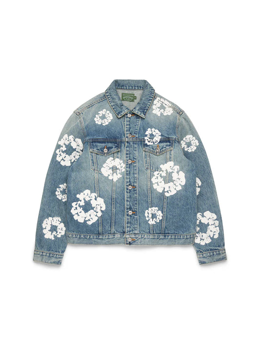 DENIM TEARS THE COTTON WREATH LIGHT WASH JACKET