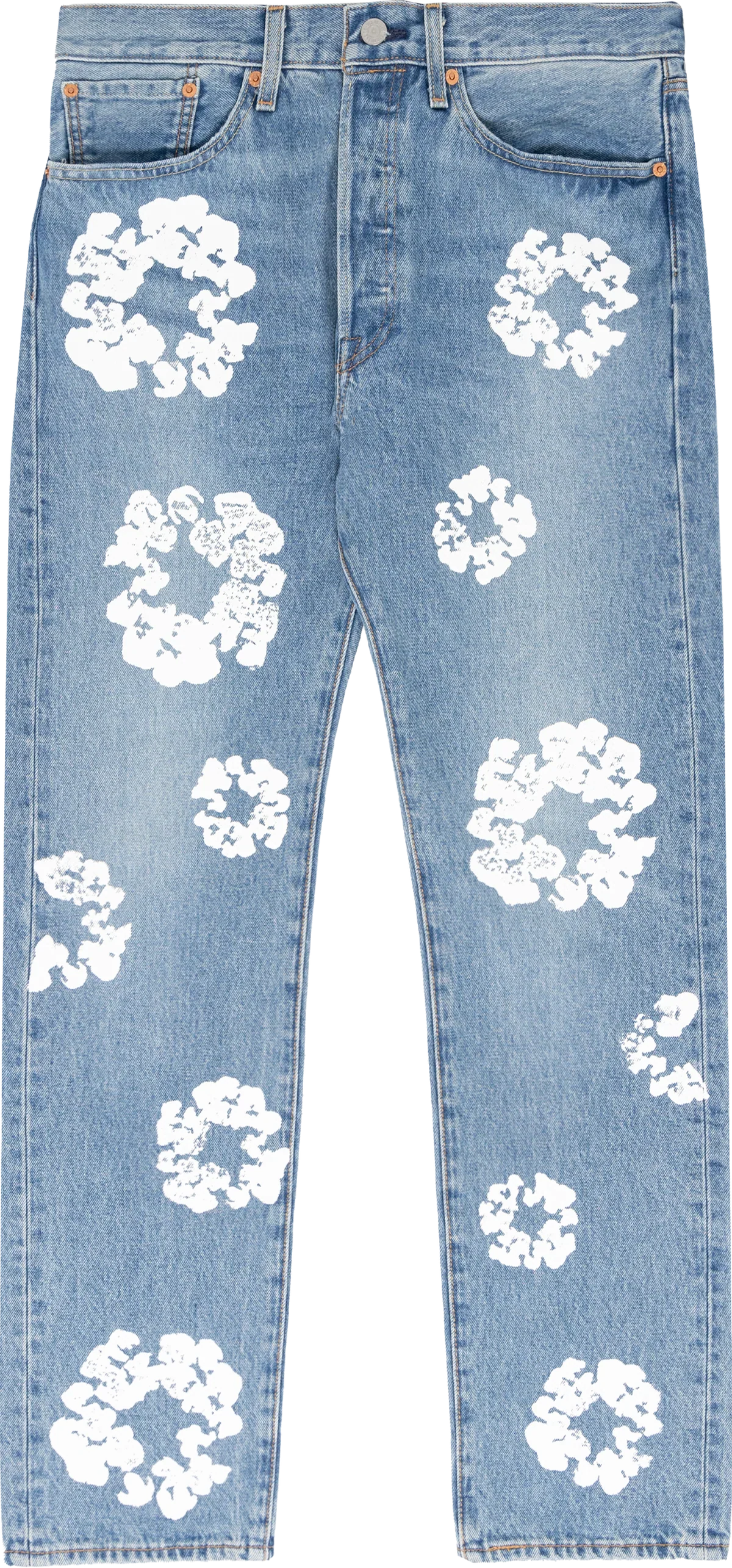 DENIM TEARS THE COTTON WREATH LIGHT WASH JEANS