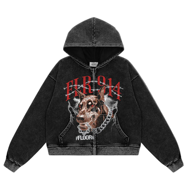 FLOOR 914 DOG CHAIN ZIP UP