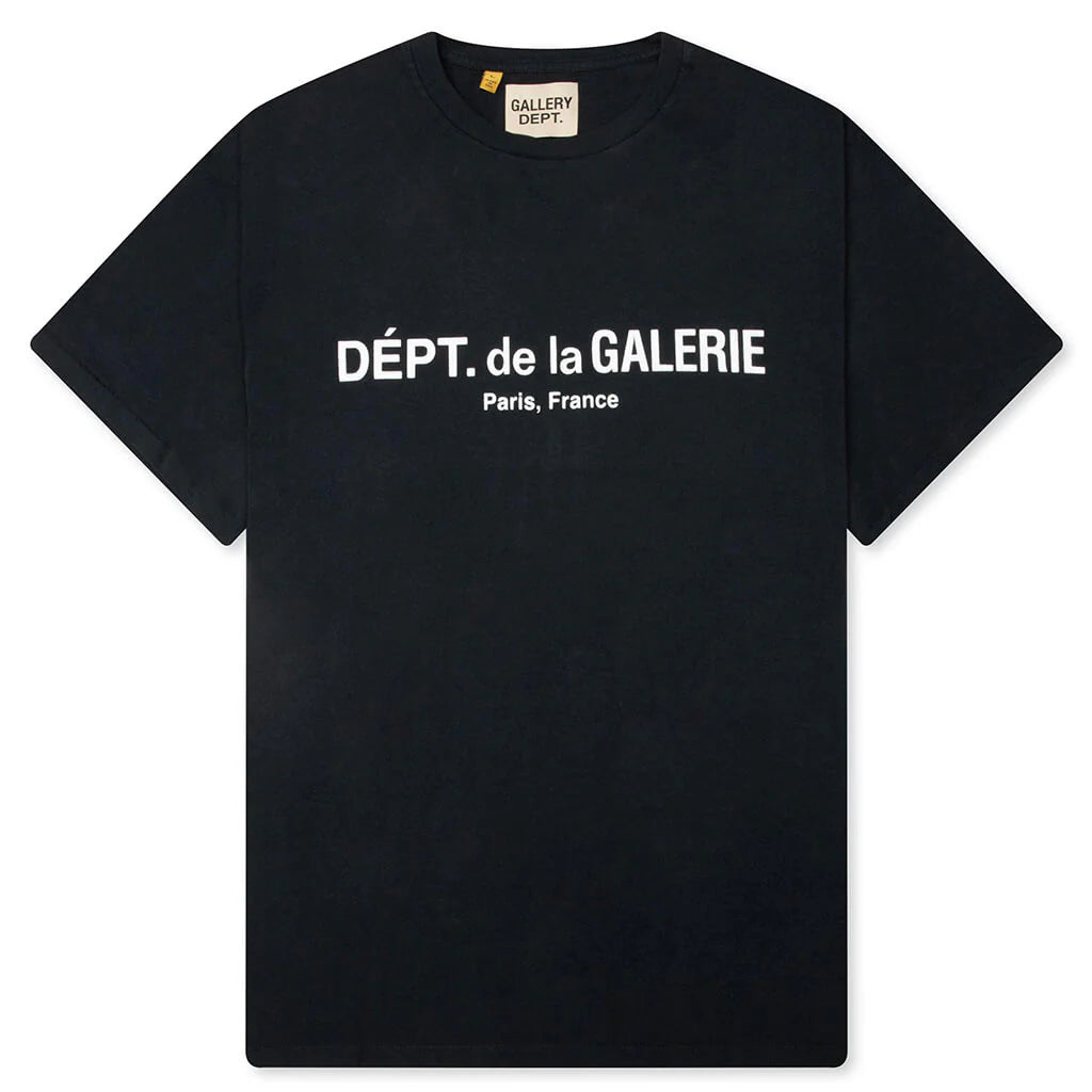 GALLERY DEPT FRENCH LOGO LUX TEE BLACK