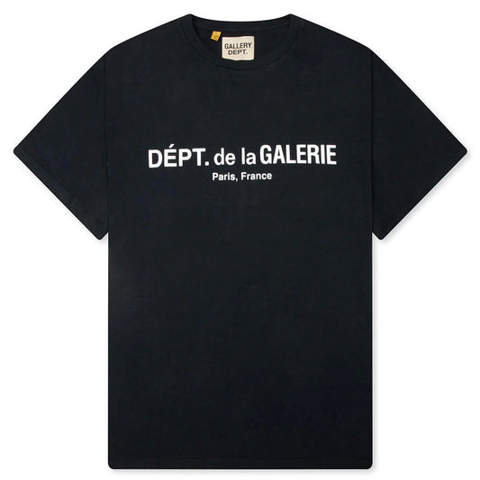 GALLERY DEPT FRENCH LOGO LUX TEE BLACK