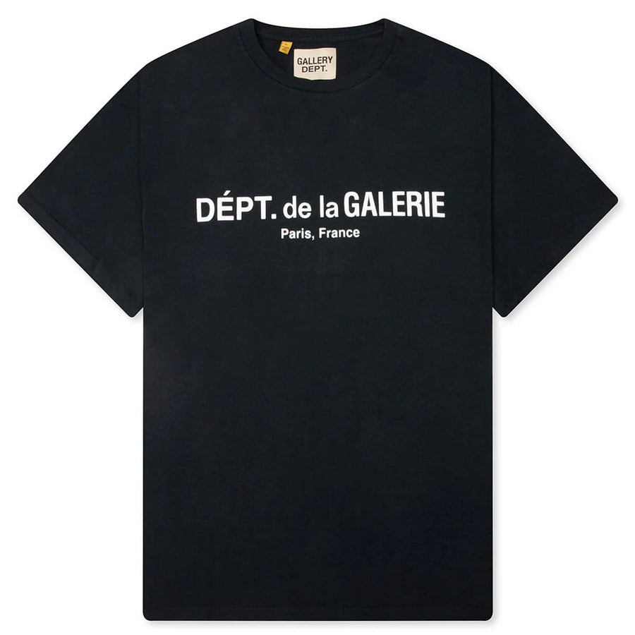 GALLERY DEPT FRENCH LOGO LUX TEE BLACK