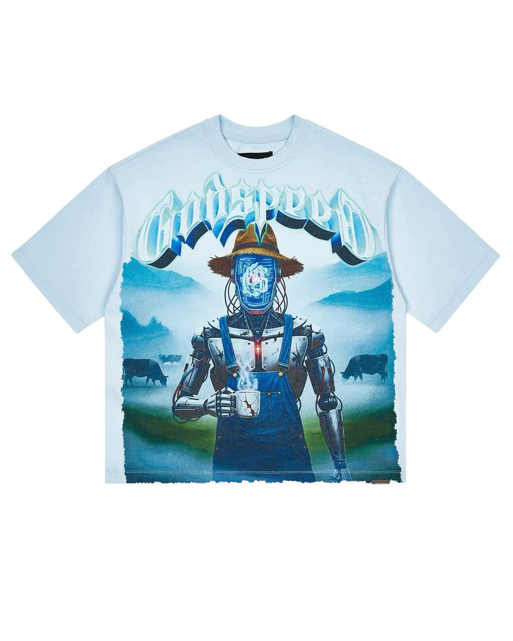 GODSPEED AURA FARM TEE ICE BLUE