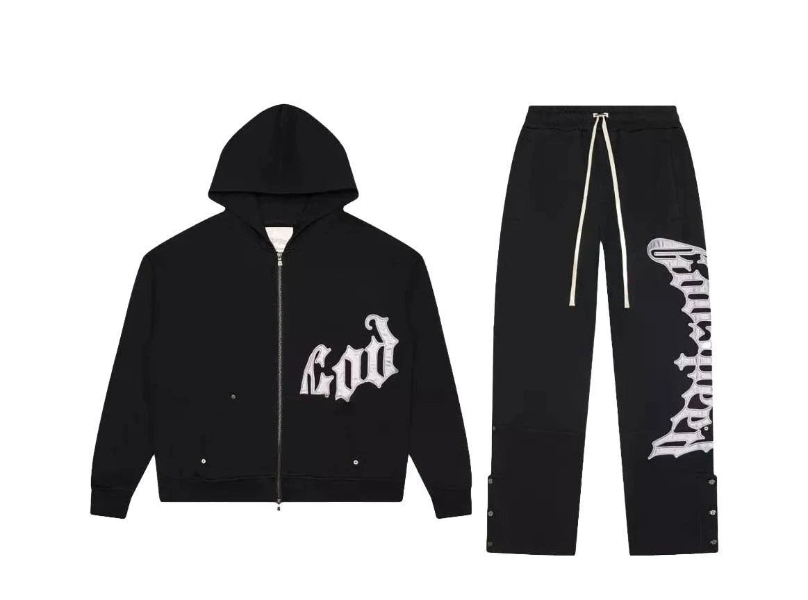 GODSPEED BLACK SILVER SWEATSUIT