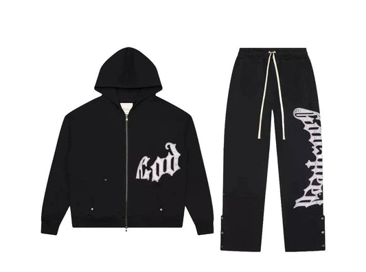 GODSPEED BLACK SILVER SWEATSUIT