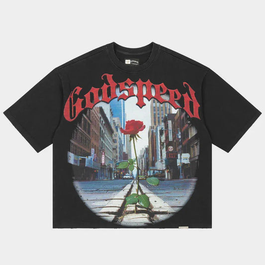 GODSPEED CONCRETE ROSE BLACK TEE