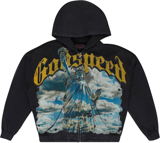 GODSPEED LIBERTY BLACK ZIP UP