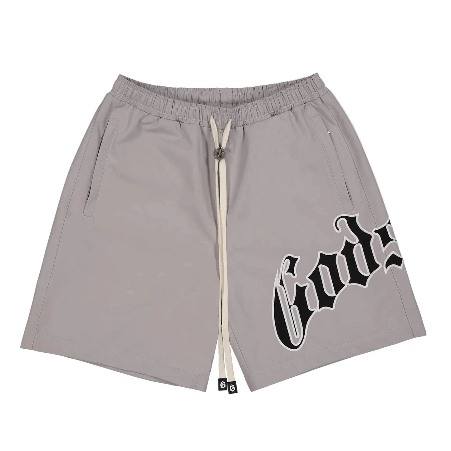 GODSPEED OG LOGO GREY NYLON SHORTS