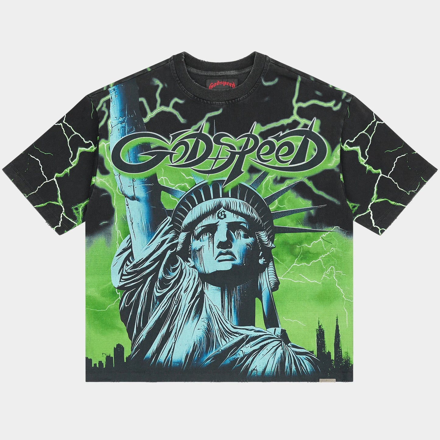GODSPEED VOLTAGE BLACK GREEN TEE