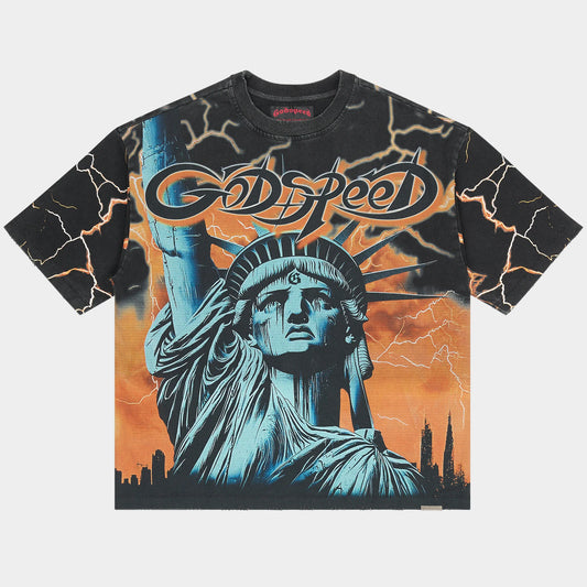 GODSPEED VOLTAGE BLACK ORANGE TEE