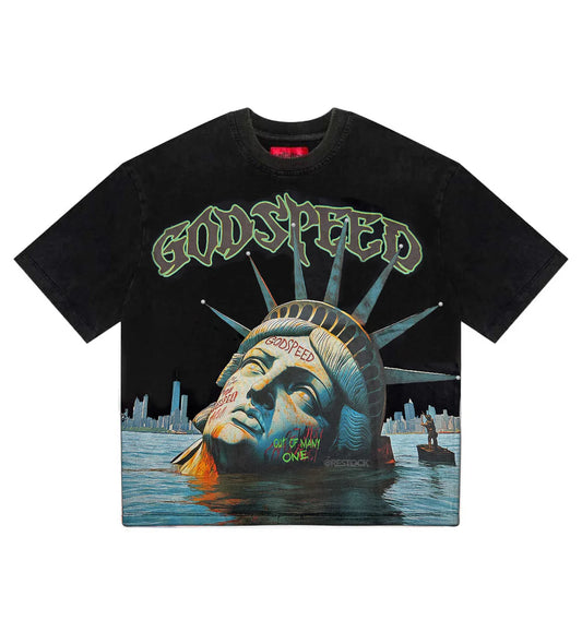 GODSPEED MIAMI SUNKEN LIBERTY TEE BLACK MIAMI EXCLUSIVE