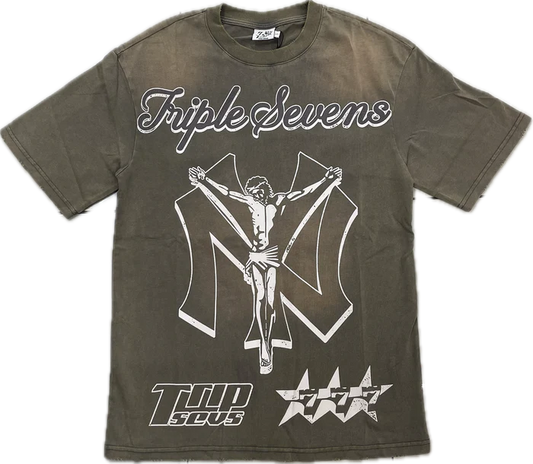 TRIPLE SEVEN NY SAVIOR TEE (GREEN)