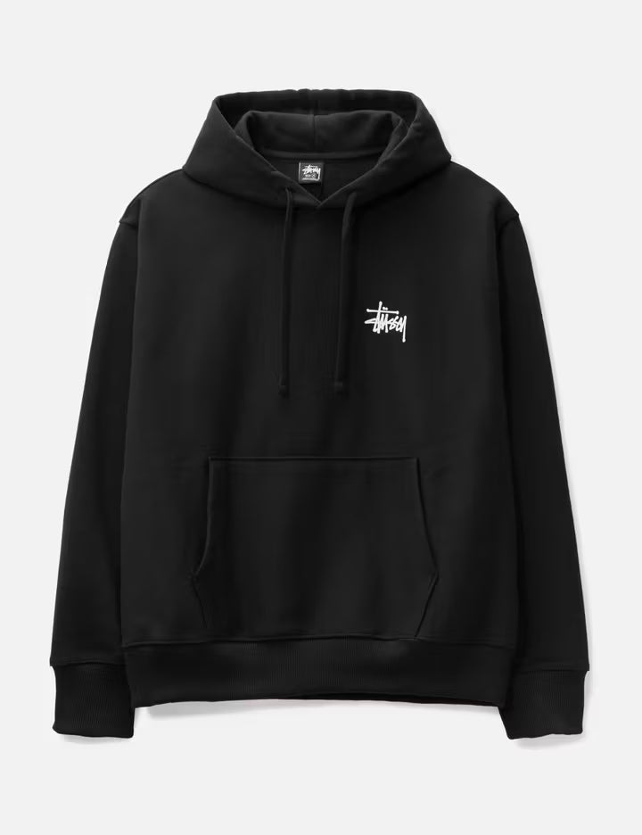 STUSSY BASIC HOODIE BLACK