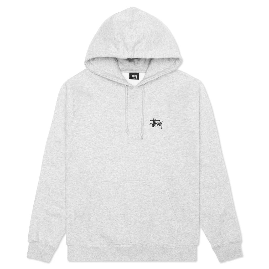 STUSSY HOODIE BASIC ASH HEATHER