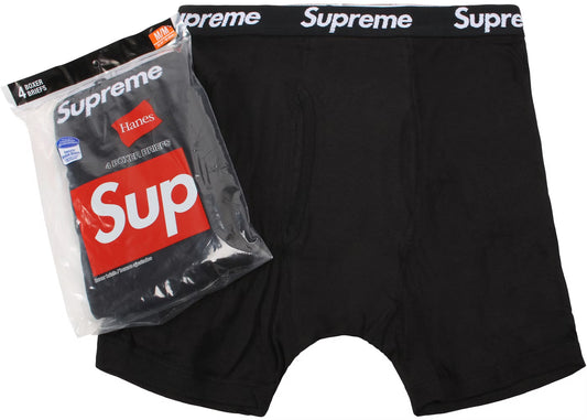 SUPREME X HANES BOXERS "BLACK"