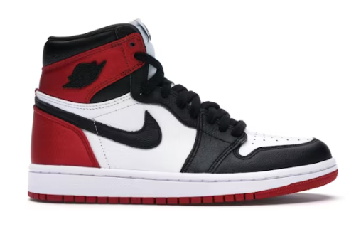 JORDAN 1 SATIN BLACK TOE