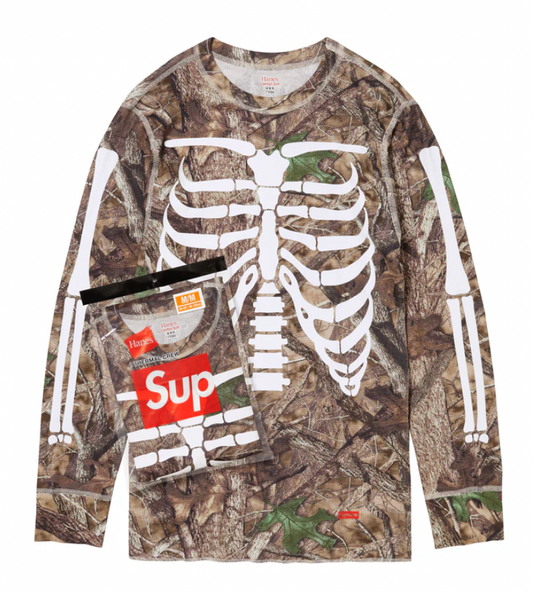 SUPREME X HANES BONES THERMAL CREW TRUETIMBER