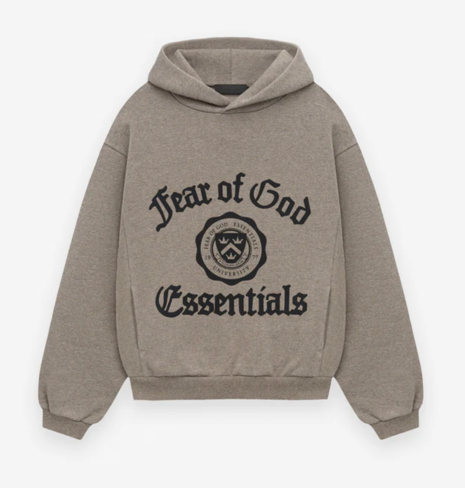 ESSENTIALS KID'S FLEECE HOODIE HEATHER GREY