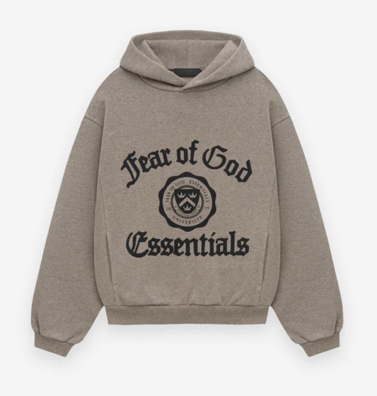 ESSENTIALS KID'S FLEECE HOODIE HEATHER GREY