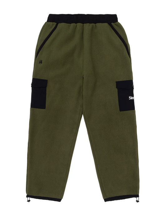 SINCLAIR OLIVE CARGO POCKET FLEECE SWEATS