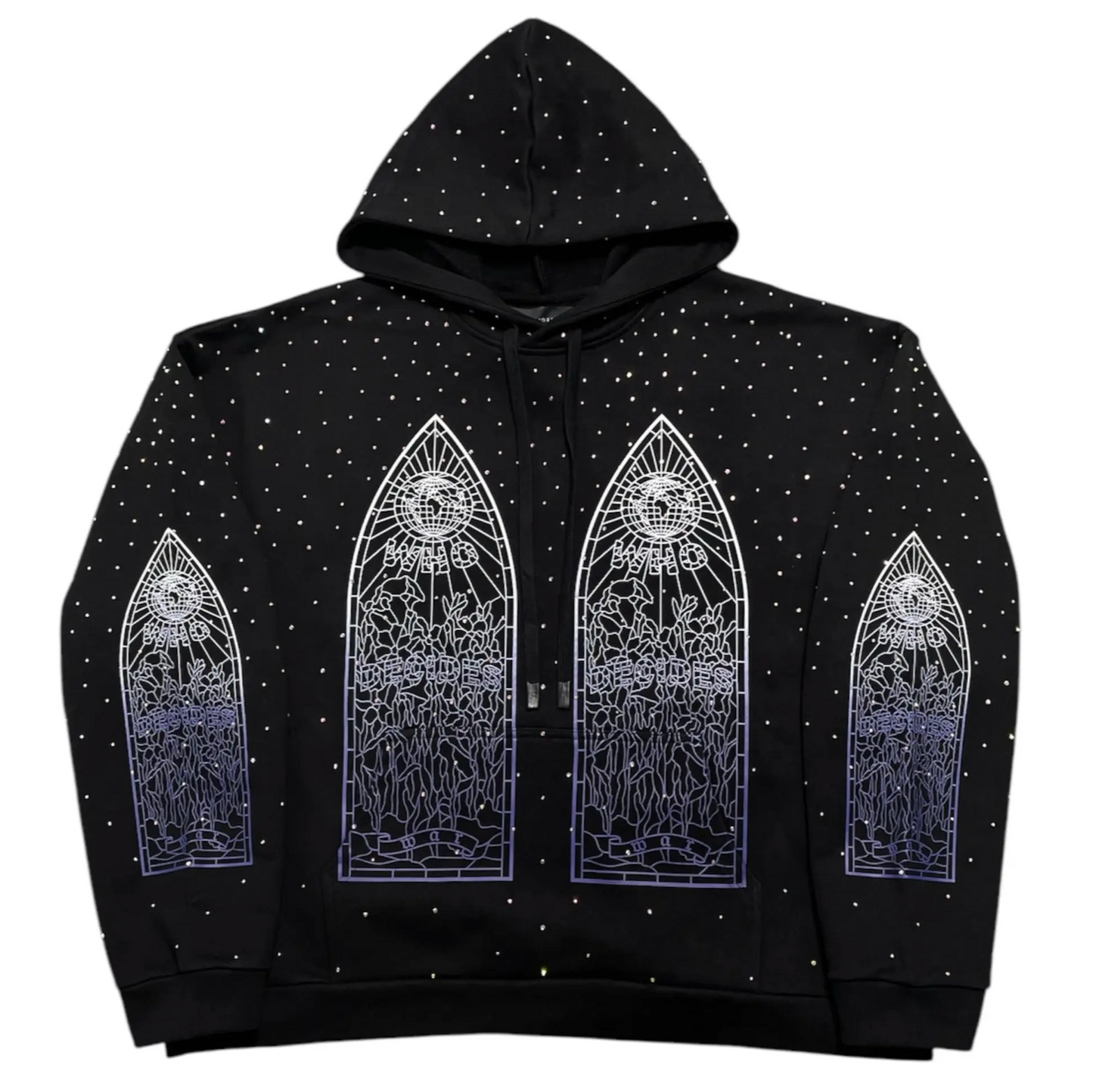 WHO DECIDES WAR RHINESTONE HOODIE