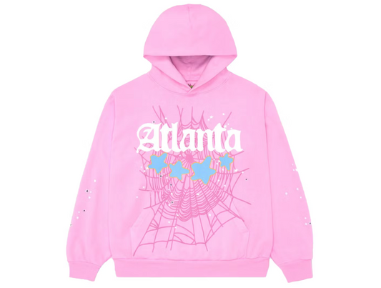 SP5DER 'PINK ATLANTA' WEB HOODIE
