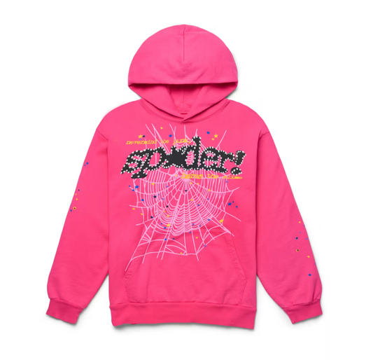 SP5DER V2 P*NK HOODIE PINK