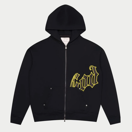GODSPEED OG LOGO ZIP HOODIE BLACK/YELLOW