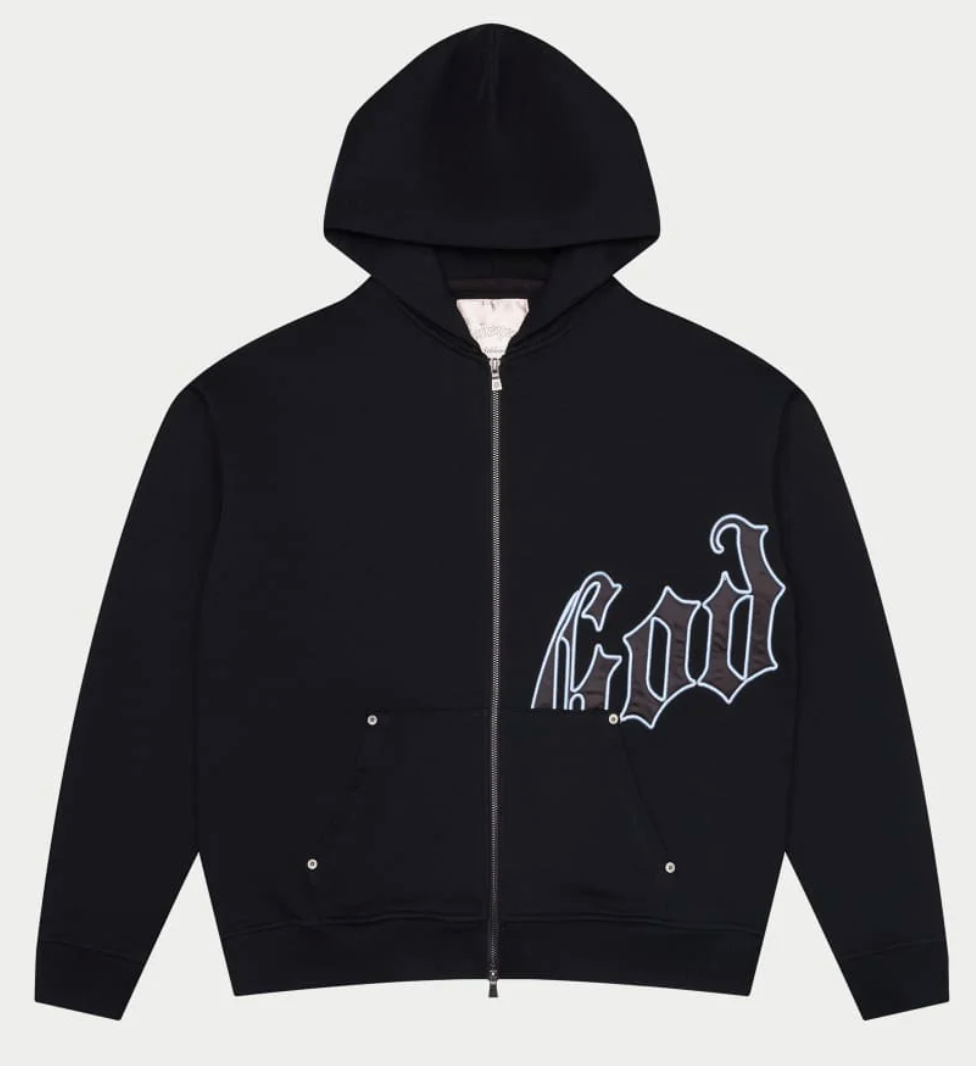 GODSPEED OG LOGO ZIP HOODIE LIGHT BLUE
