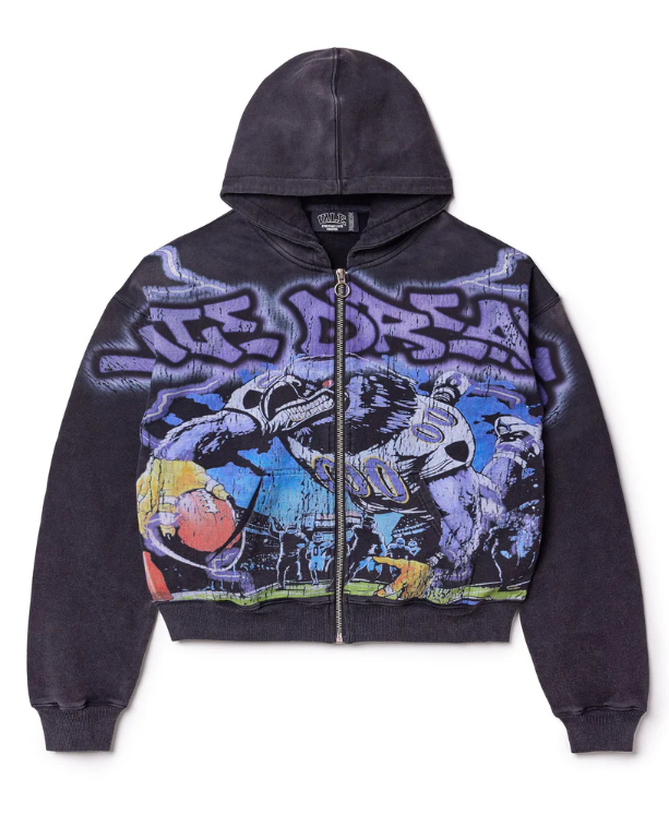 VALE FOREVER RAVEN ZIP UP HOODIE