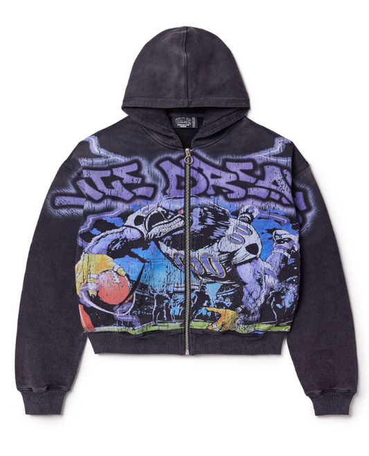 VALE FOREVER RAVEN ZIP UP HOODIE