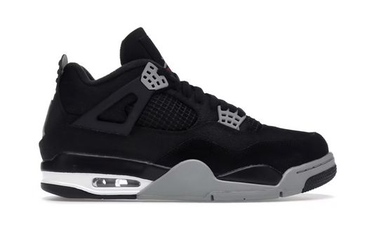 JORDAN 4 BLACK CANVAS