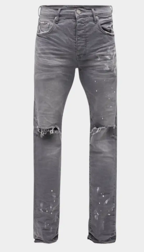 PURPLE JEANS 'WORN GREY KNEWW SLIT'
