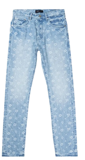 PURPLE JEANS 'MONOGRAM LIGHT INDIGO'