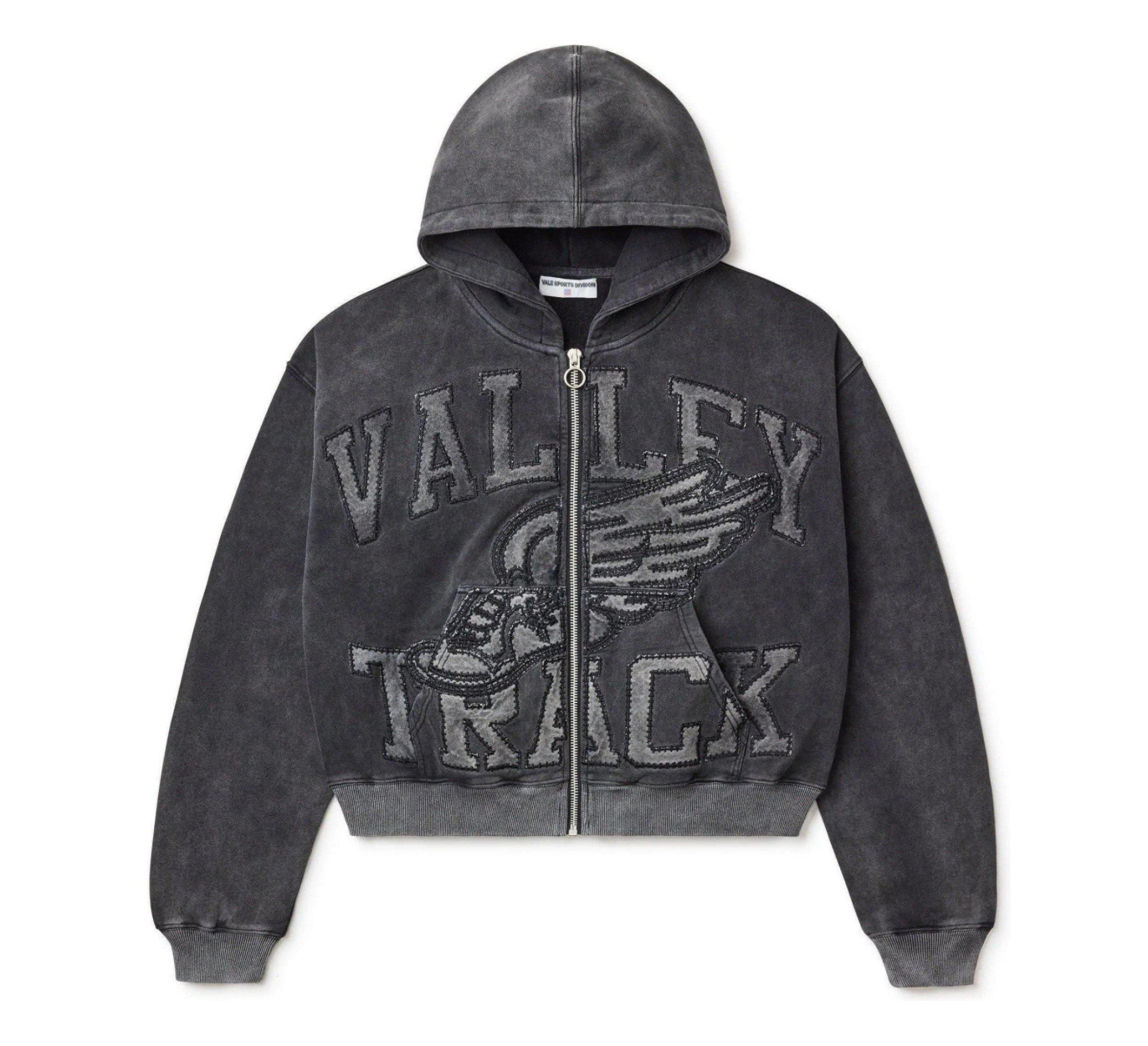 VALE STATE BLACK CAT ZIP HOODIE