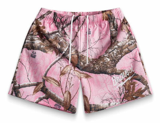 BRAVEST STUDIOS PINK REALTREE SHORTS