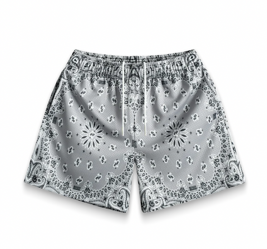BRAVEST STUDIO SHORTS "GREY PAISLEY"