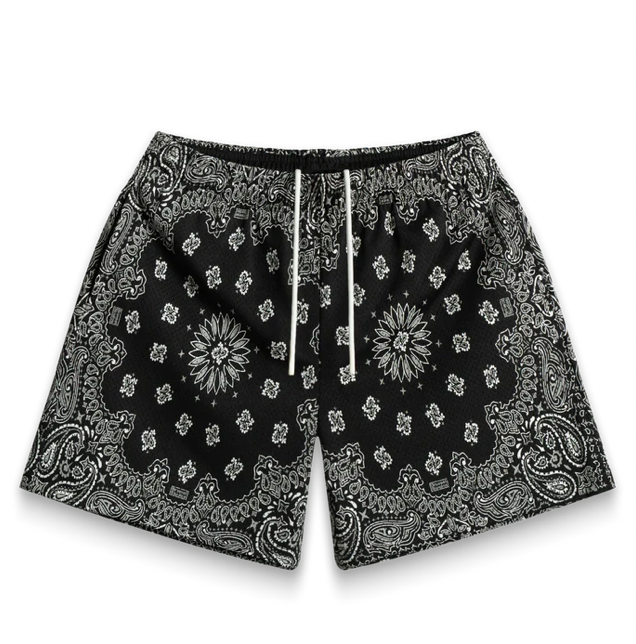 BRAVEST STUDIO SHORTS 'BLACK PAISLEY'