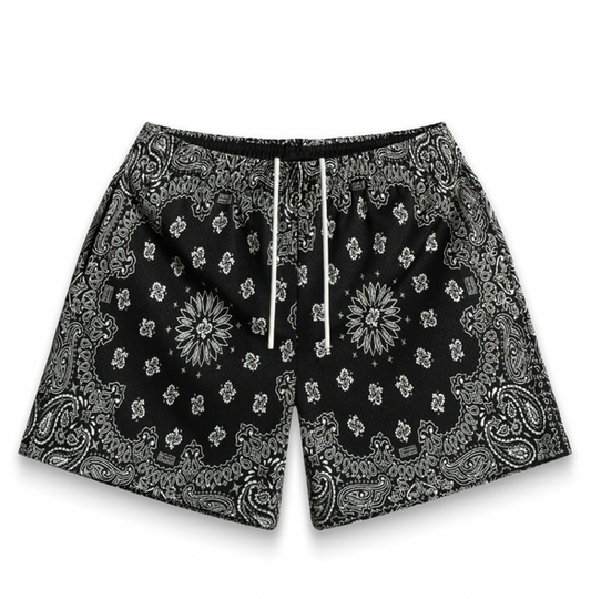 BRAVEST STUDIO SHORTS 'BLACK PAISLEY'