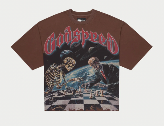 GODSPEED CHECKMATE TEE BROWN WASH