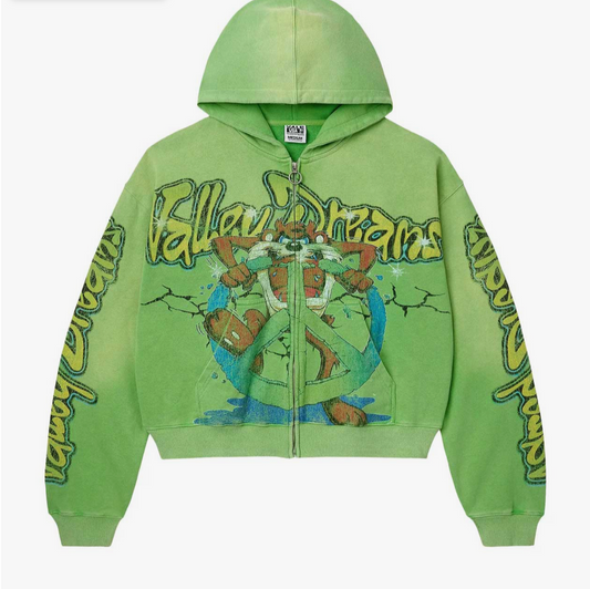 VALE FOREVER TAZ ZIP UP HOODIE LIME
