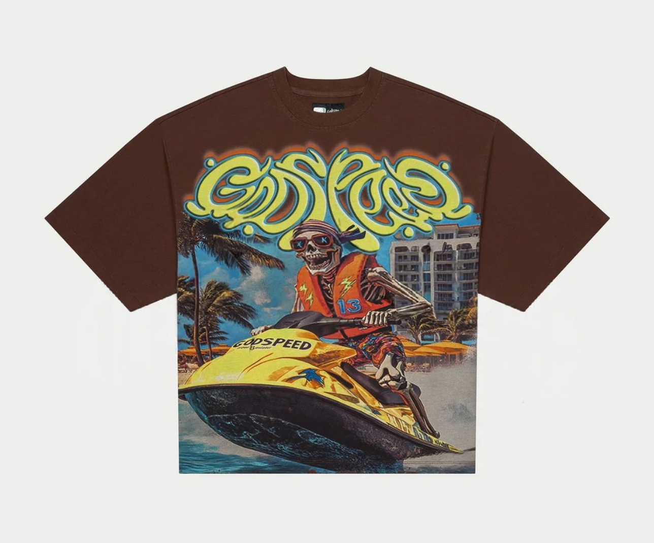 GODSPEED WAVE RUNNER TEE (BROWN)