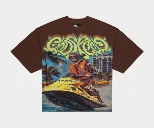 GODSPEED WAVE RUNNER TEE (BROWN)