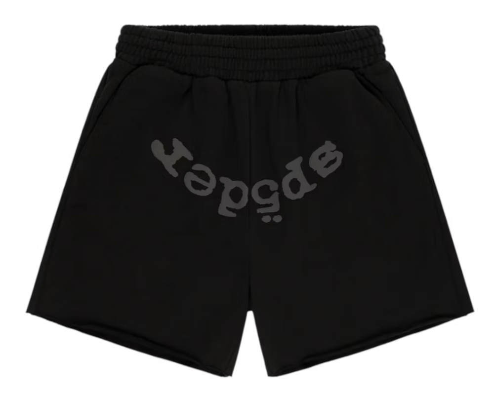 SP5DER OG WEB V2 RHINESTONE LOGO SHORT