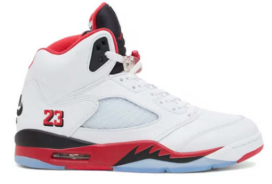 JORDAN 5 FIRE RED BLACK TONGUE