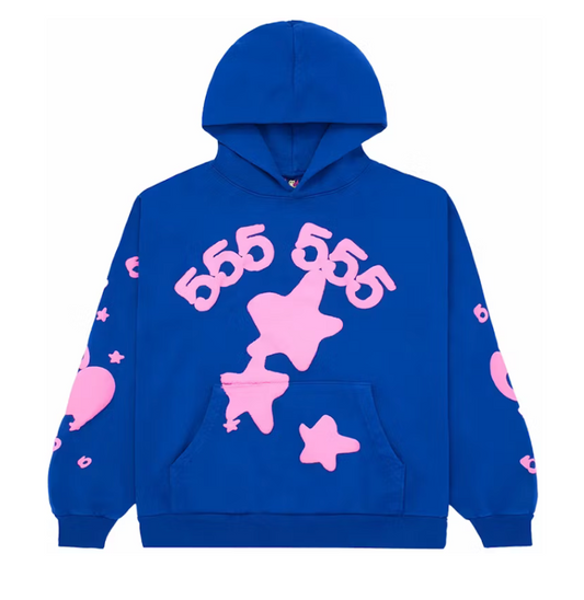 SP5DER PINK/BLUE BELUGA HOODIE