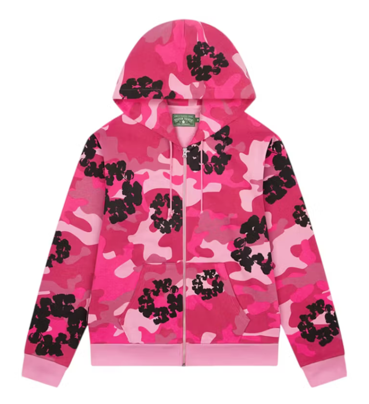 DENIM TEARS COTTON WREATH ZIP HOODIE