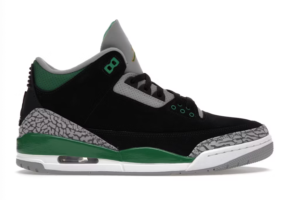 JORDAN 3'S PINE GREEN