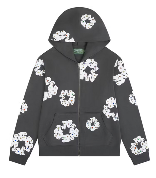 DENIM TEARS RHINESTONE ZIP UP